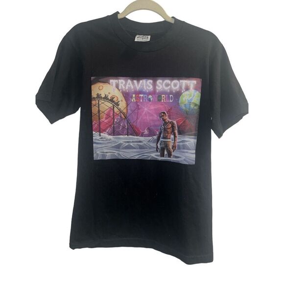 ✨Travis Scott - Astroworld - Unisex Jersey Short Sleeve Sz Small Tee✨ - Picture 2 of 5